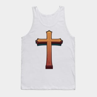 Wooden cross Tank Top